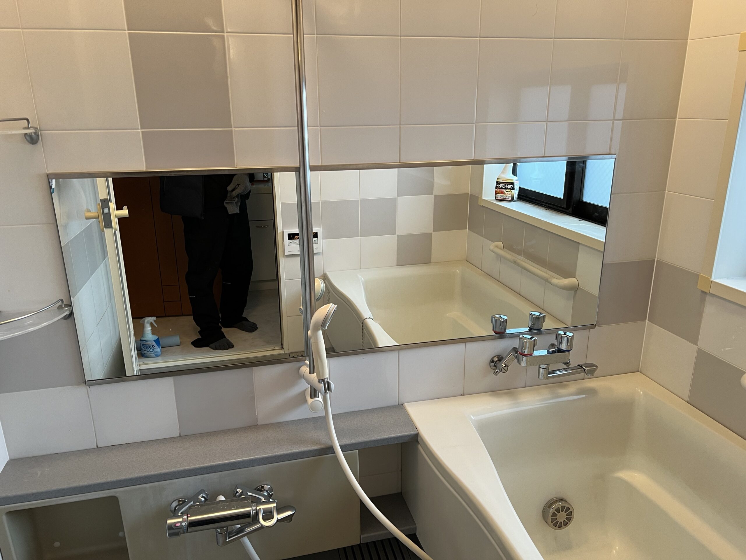 浴室鏡交換工事